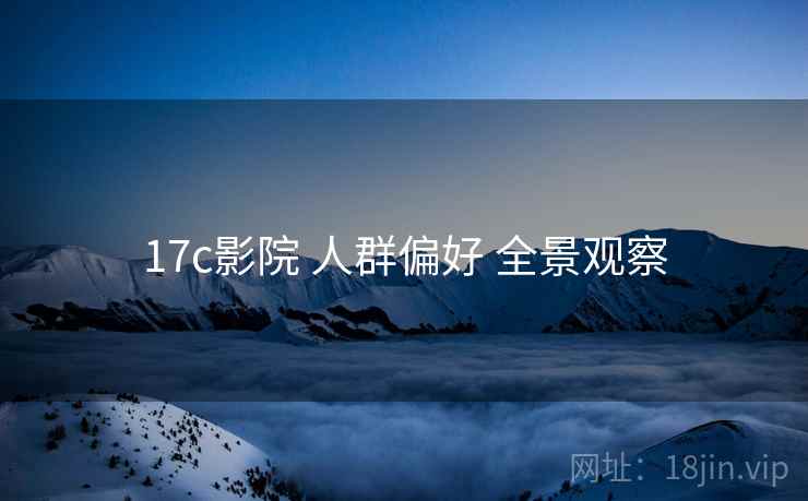 17c影院 人群偏好 全景观察